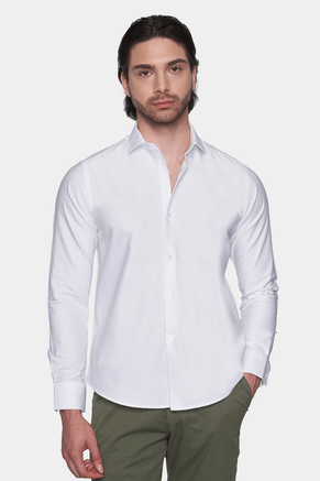 white cotton dress shirt Premium Cotton Dress Shirt (White) – Touch of Modern