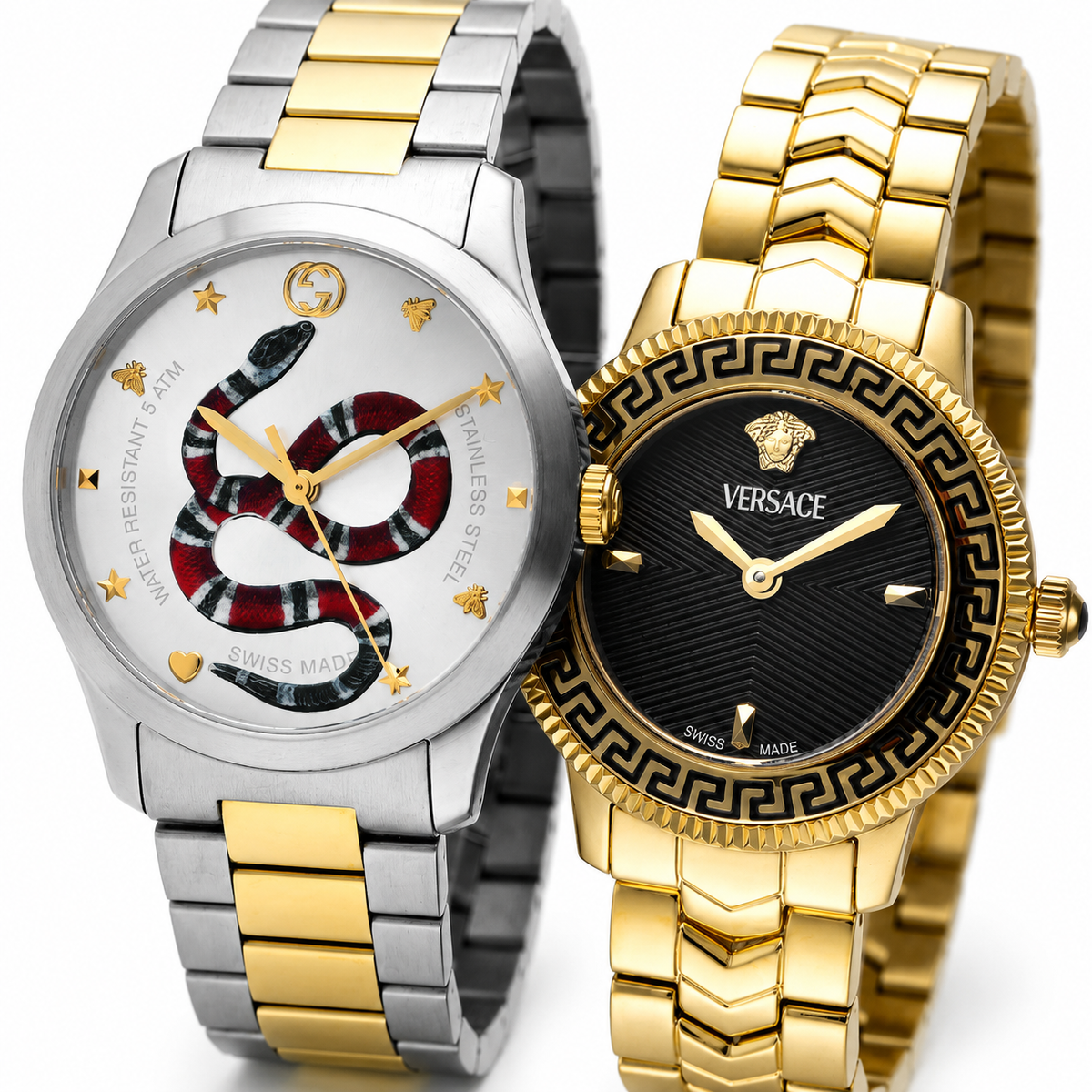 Gucci, Versace, & Movado Timepieces