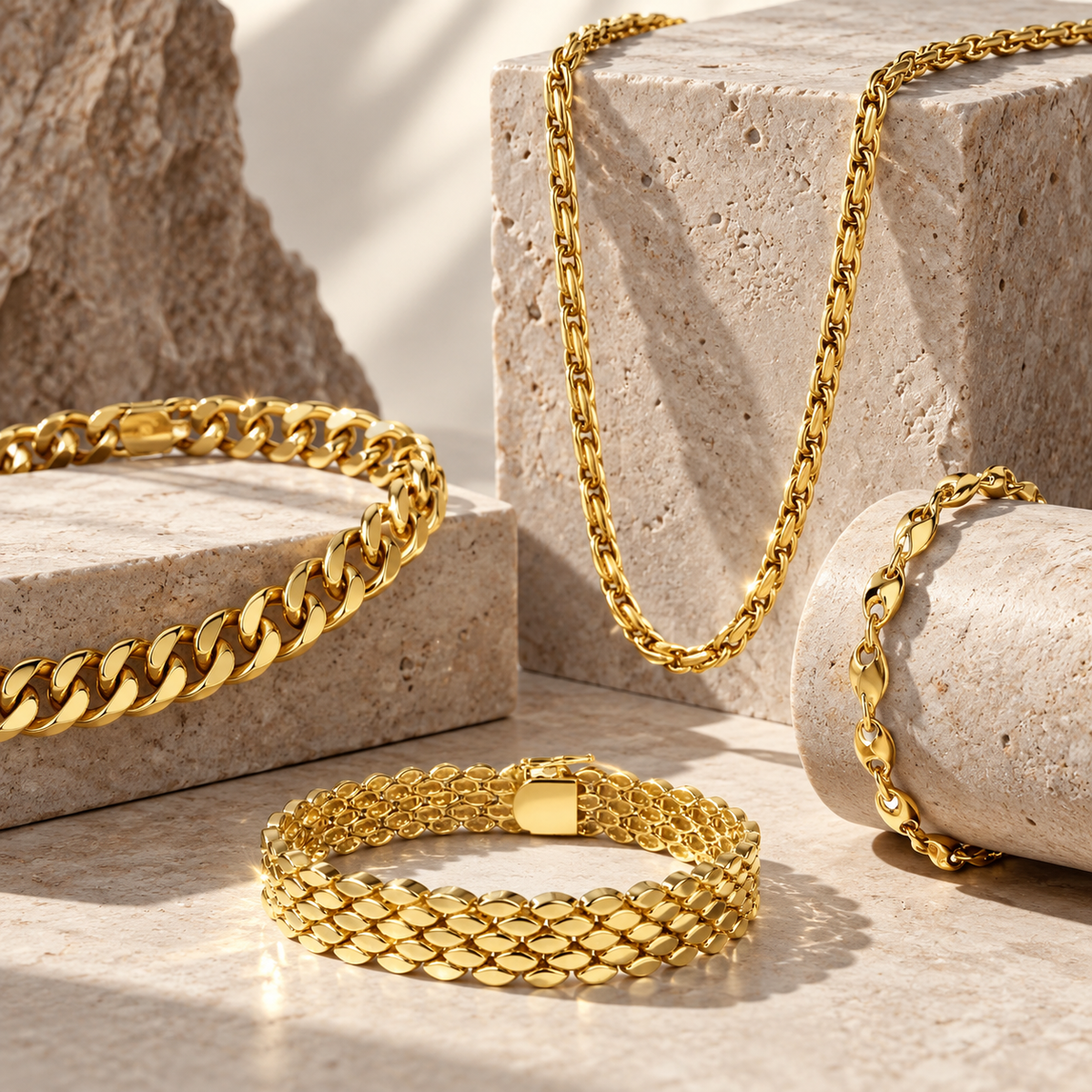 Solid Gold Chains & Bracelets | 10K, 14K, 18K
