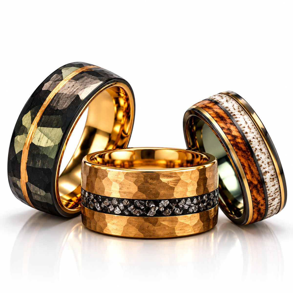 Bold & Rustic | Meteorite, Tungsten & Exotic Material Rings