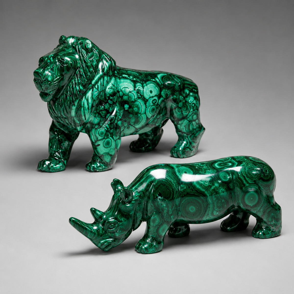 Malachite Carvings by Astro Gallery