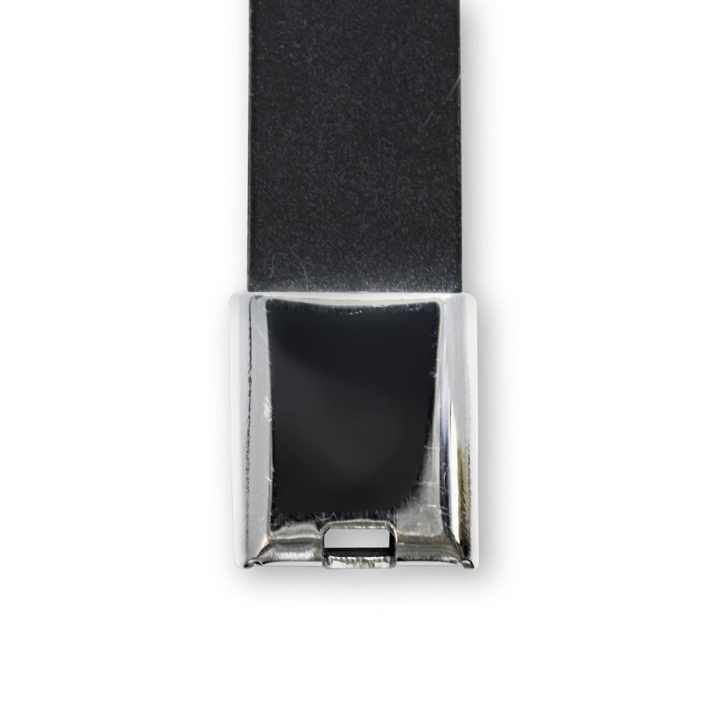 Stainless Steel Two Tone S Design Rubber Bracelet