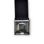 Stainless Steel Black Two Tone Design Leather Bracelet