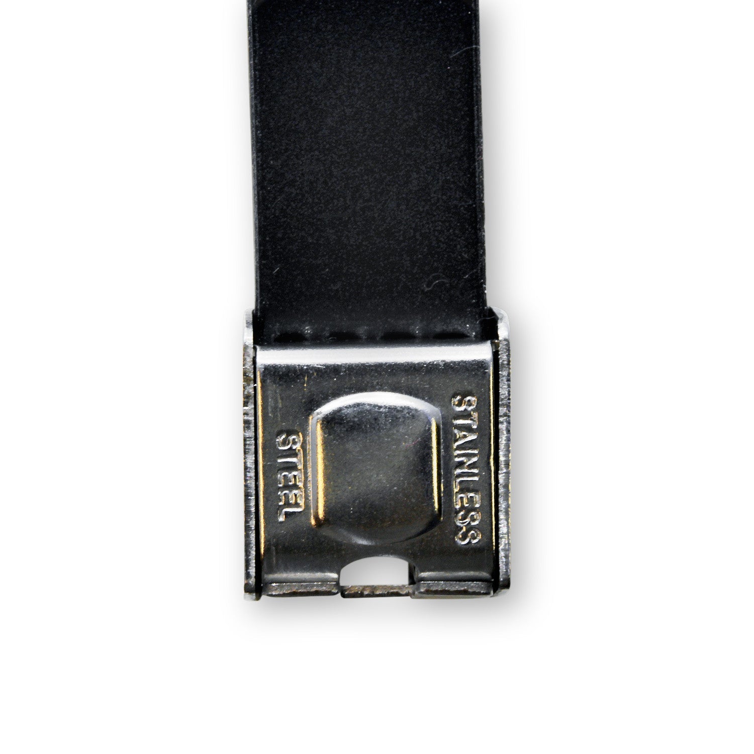Stainless Steel Black Two Tone Design Rubber Bracelet
