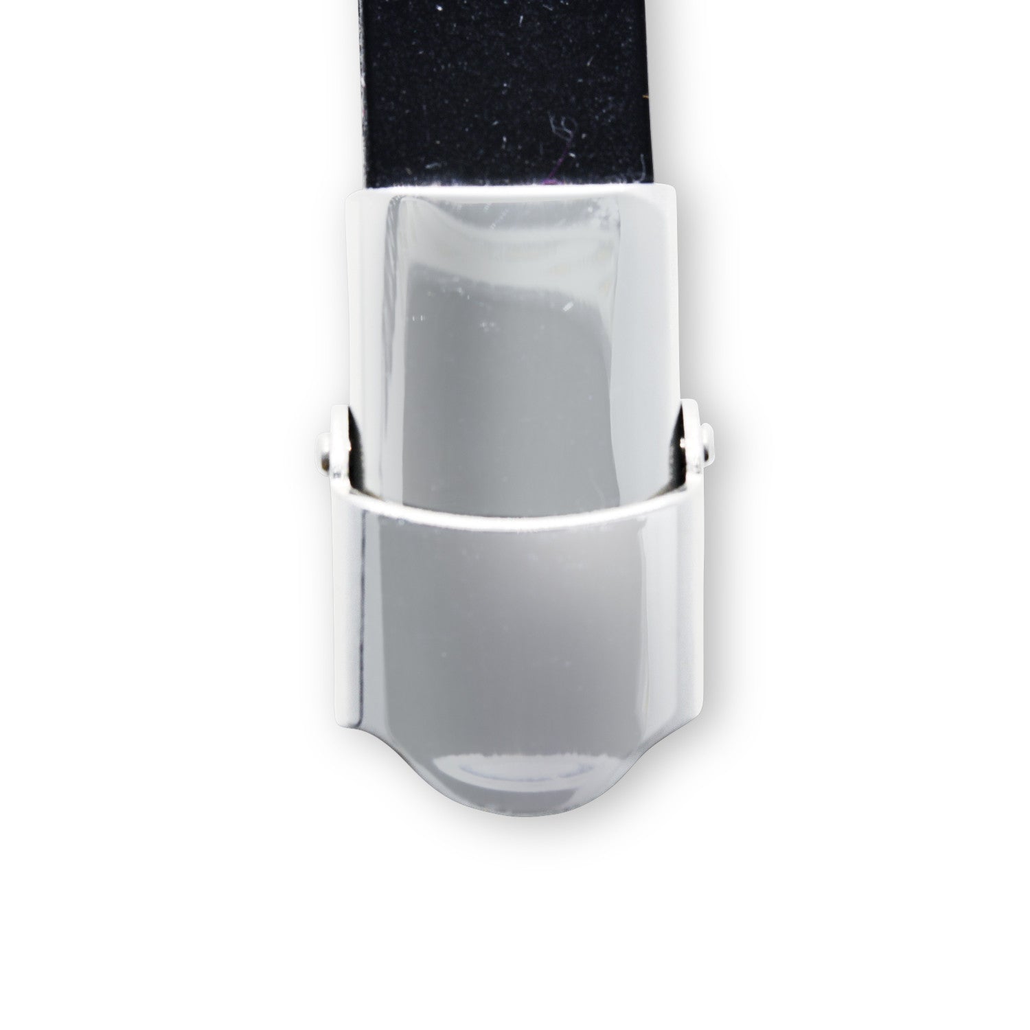 Stainless Steel Black Silver Plated Two Tone Rubber Bracelet
