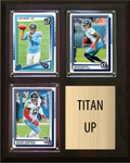 Tennessee Titans Titan Up 2026 Fan Cave Plaque 8x10 3 Cards - Ward, Ridley, Simmons