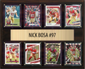 Nick Bosa San Francisco 49ers Fan Gift Plaque 12x15 8 Cards Topps Donruss Panini 2024 2025 2026