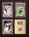 Atlanta Falcons Rise Up 2026 Fan Cave Plaque 8x10 3 Cards - Robinson, London, Pitts