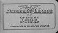 1948 Philadelphia Athletics American League 2x4 Pocket Schedule 189482