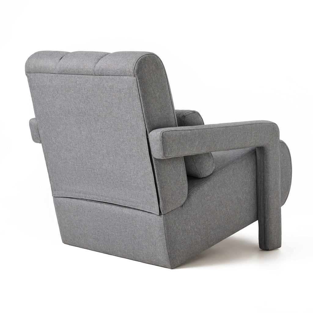 Modern Upholstered Accent Chair, Comfortable Fabric With A Pillow