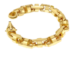 Anchor Mariner Solid White/Yellow/Rose Gold Handmade Bracelet , 14mm, 6.5-10 Inch