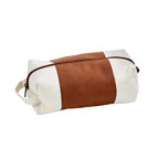 Leatherette/Canvas Caramel Travel Kit