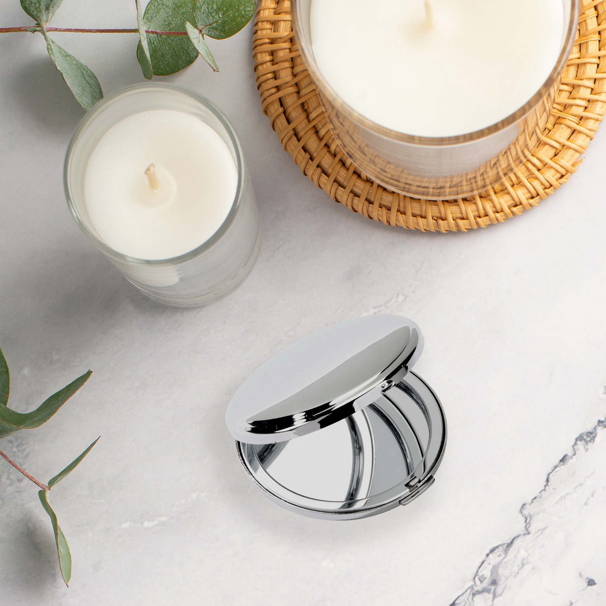 Boston Round Compact Mirror, Np 2.25" Dia