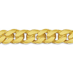Curb Solid White/Yellow/Rose Gold Handmade Bracelet , 9mm, 6.5-10 Inch