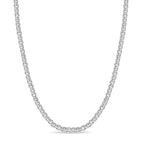 Curb Solid White/Yellow/Rose Gold Handmade Necklace , 9mm, 16-30 Inch