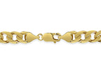 Curb Solid White/Yellow/Rose Gold Handmade Bracelet , 9mm, 6.5-10 Inch
