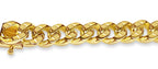 Curb Solid White/Yellow/Rose Gold Handmade Bracelet , 8mm, 6.5-10 Inch