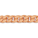 Curb Solid White/Yellow/Rose Gold Handmade Bracelet , 9mm, 6.5-10 Inch