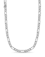 Figaro Solid White/Yellow/Rose Gold Handmade Necklace , 12mm, 16-30 Inch