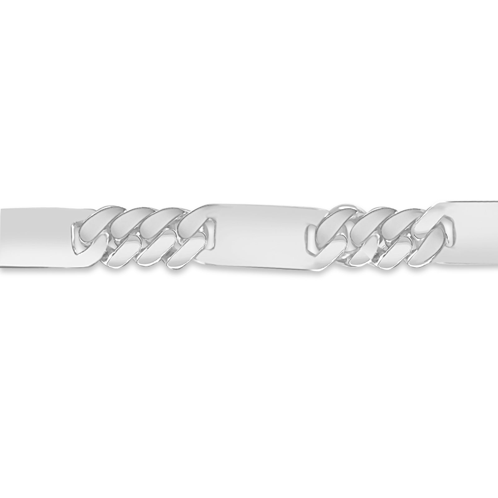 Figaro Bar Solid White/Yellow/Rose Gold Handmade Bracelet , 8mm, 6.5-10 Inch