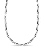Square Tube Solid White/Yellow/Rose Gold Handmade Necklace , 5mm, 16-30 Inch