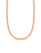 Mariner Solid White/Yellow/Rose Gold Handmade Necklace , 9mm, 16-30 Inch