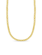 Mariner Solid White/Yellow/Rose Gold Handmade Necklace , 9mm, 16-30 Inch