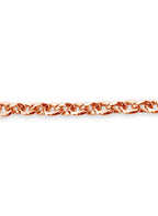 Fancy Rolo Solid White/Yellow/Rose Gold Handmade Bracelet , 7mm, 6.5-10 Inch