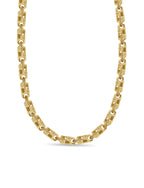 Fancy Screw Solid White/Yellow/Rose Gold Handmade Necklace , 7mm, 16-30 Inch