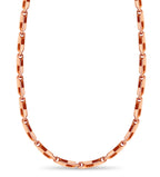 Square Tube Solid White/Yellow/Rose Gold Handmade Necklace , 5mm, 16-30 Inch