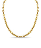 Anchor Mariner Solid White/Yellow/Rose Gold Handmade Necklace , 5mm, 16-30 Inch