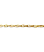 Anchor Mariner Solid White/Yellow/Rose Gold Handmade Bracelet , 5mm, 6.5-10 Inch