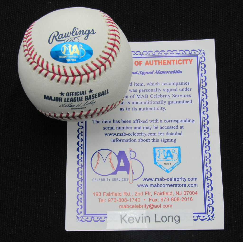 Kevin Long Signed/Auto Yankees 100th OML Baseball MAB Inscr 187040