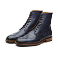 Leather Wingtip Brogue Boot // Blue