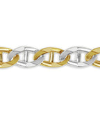 Mariner Solid White/Yellow/Rose Gold Handmade Necklace , 15mm, 16-30 Inch