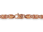 Fancy Tube Solid White/Yellow/Rose Gold Handmade Bracelet , 8mm, 6.5-10 Inch