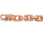 Fancy Rolo Solid White/Yellow/Rose Gold Handmade Necklace , 8mm, 16-30 Inch