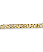 Curb Solid White/Yellow/Rose Gold Handmade Bracelet , 9mm, 6.5-10 Inch
