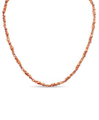 Nugget Solid White/Yellow/Rose Gold Handmade Necklace , 5mm, 16-30 Inch