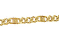 Curb & Bar Solid White/Yellow/Rose Gold Handmade Bracelet , 11mm, 6.5-10 Inch