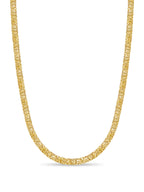 Nugget Solid White/Yellow/Rose Gold Handmade Necklace , 7mm, 16-30 Inch