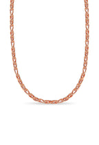 Figaro Solid White/Yellow/Rose Gold Handmade Necklace , 8mm, 16-30 Inch