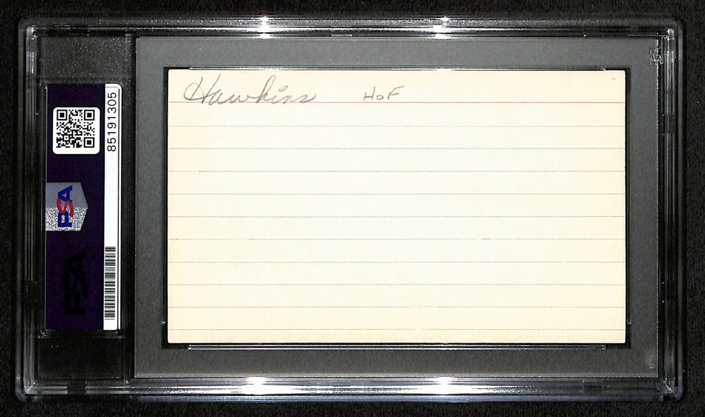 Connie Hawkins HOF Signed/Auto 3x5 Index Card Phoenix Suns PSA/DNA 188574