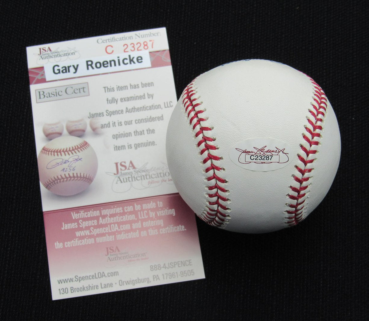 Gary Roenicke Signed/Auto Yankees 100th OML Baseball JSA  186943