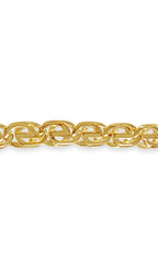 Tiger Eye Solid White/Yellow/Rose Gold Handmade Bracelet , 13mm, 6.5-10 Inch