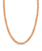 Curb Solid White/Yellow/Rose Gold Handmade Necklace , 15mm, 16-30 Inch