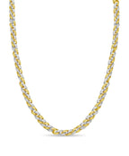 Curb Solid White/Yellow/Rose Gold Handmade Necklace , 15mm, 16-30 Inch