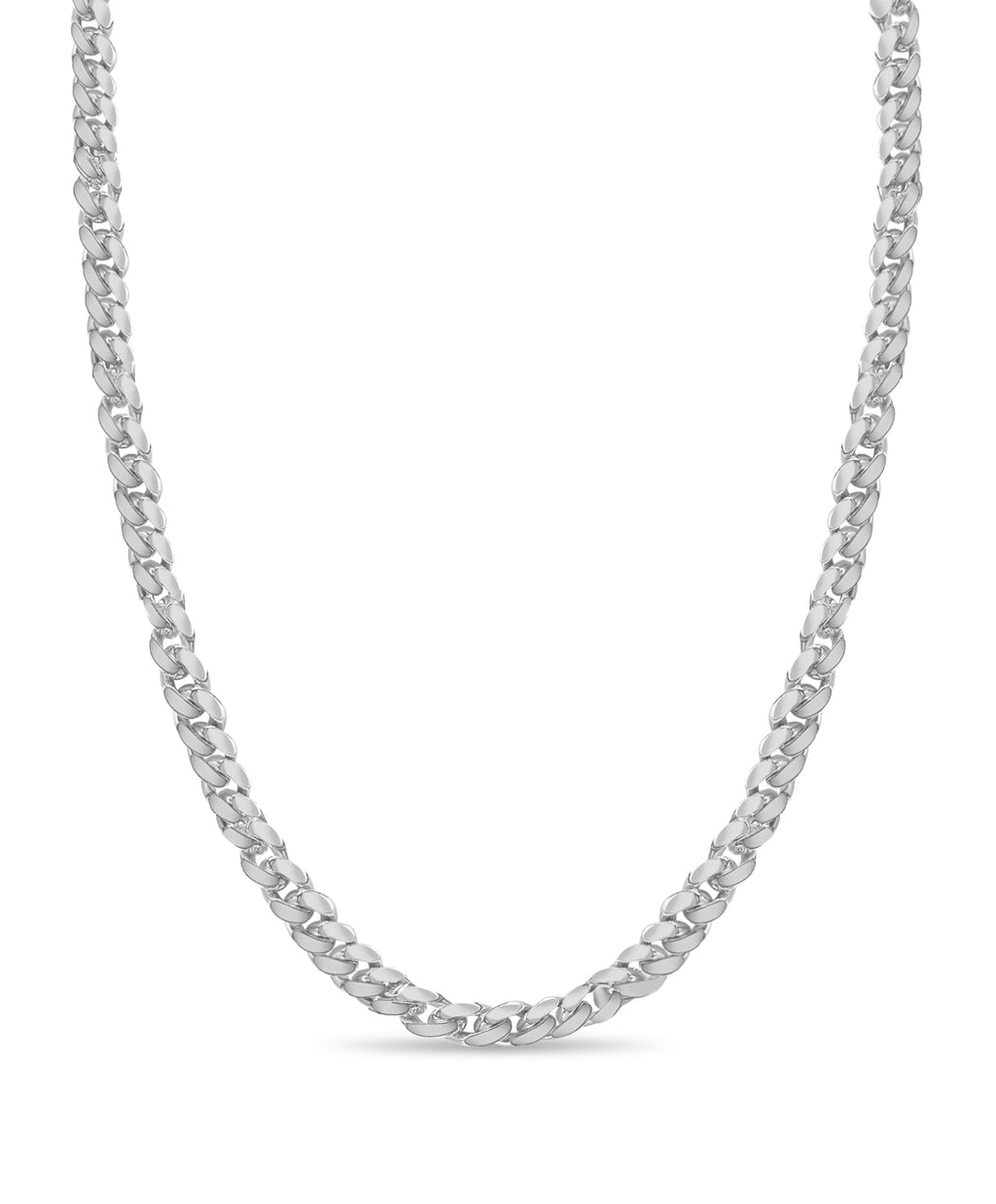 Curb Solid White/Yellow/Rose Gold Handmade Necklace , 15mm, 16-30 Inch
