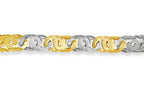 Tiger Eye Solid White/Yellow/Rose Gold Handmade Bracelet , 11mm, 6.5-10 Inch