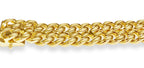 ID Curb Solid White/Yellow/Rose Gold Handmade Bracelet , 16mm, 6.5-10 Inch